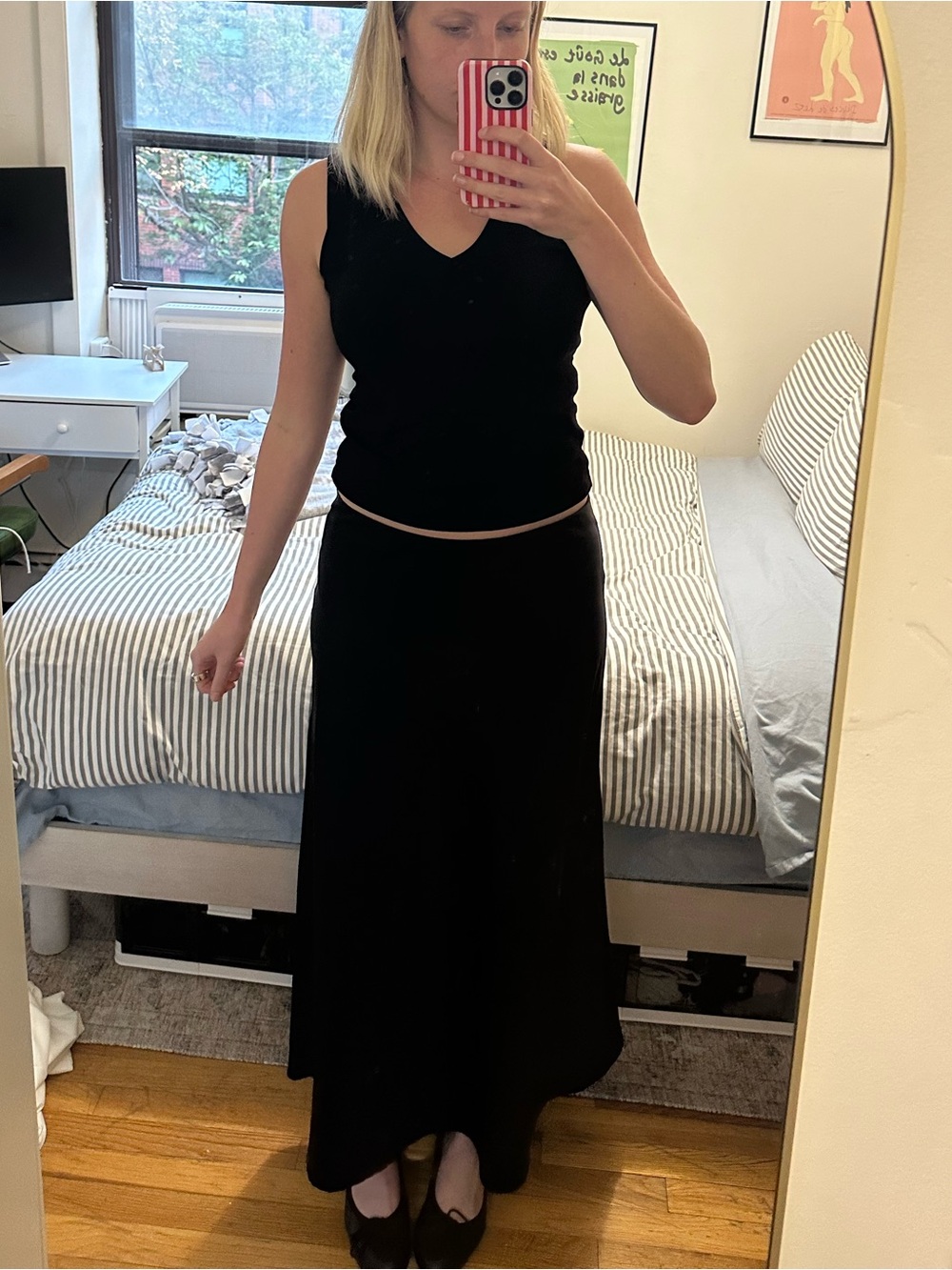 Black Women's Maxi Skirt - Classic Everyday Style